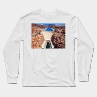 Hoover Dam Abstract Painting Long Sleeve T-Shirt